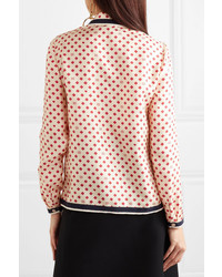Gucci Med Printed Silk Twill Blouse