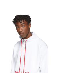 Converse White Golf Le Fleur Edition Quarter Zip Pullover Sweatshirt