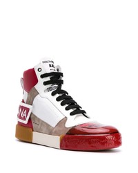 Dolce & Gabbana Dna Panelled High Top Sneakers
