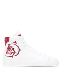 Philipp Plein Embroidered Skull High Top Sneakers