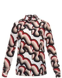 Jonathan Saunders Alana Wave Print Silk Shirt