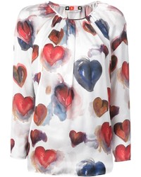 MSGM Heart Printed Blouse