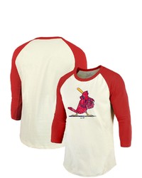 Majestic Threads Creamred St Louis Cardinals Cooperstown Collection Raglan 34 Sleeve T Shirt At Nordstrom