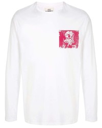 Kent & Curwen Distressed Rose Print T Shirt