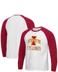 Colosseum White Iowa State Cyclones Mystery Raglan Long Sleeve T Shirt At Nordstrom