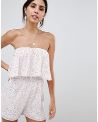 Oh My Love Bandeau Frill Playsuit