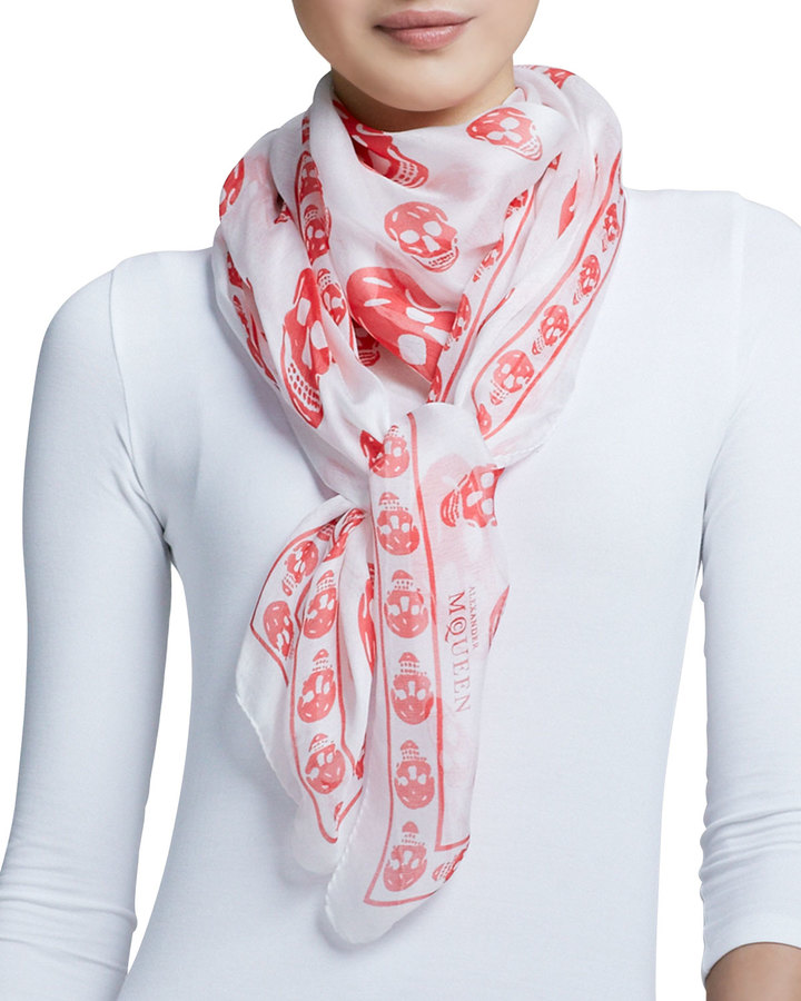 Alexander McQueen Women's Skull-Print Scarf