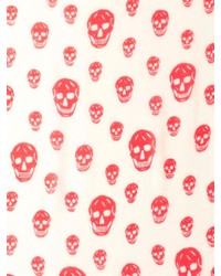 Alexander McQueen Skull Print Fine Knit Scarf
