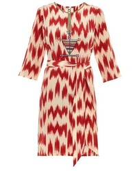 Figue Julia Masai Ikat Print Silk Dress