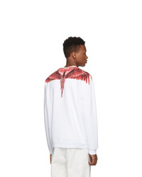 Marcelo Burlon County of Milan White And Red Ghost Wings Sweatshirt