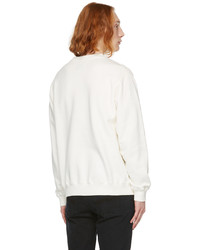 Nudie Jeans White Lasse Logo Sweatshirt