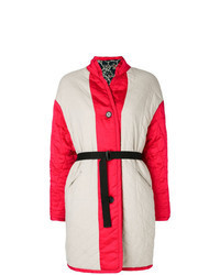White and Red Puffer Coat