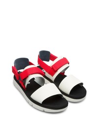 White and Red Sandals