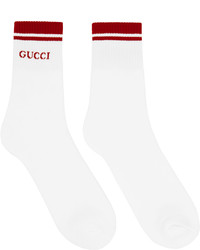 Gucci White Red Logo Socks