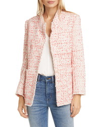 White and Red Tweed Jacket