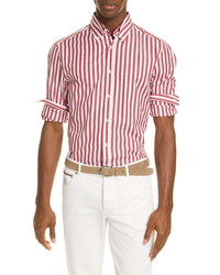 Brunello Cucinelli Slim Fit Stripe Shirt