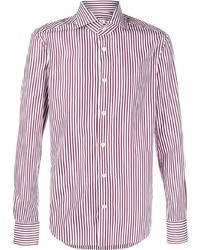 Kiton Stripe Print Cotton Shirt