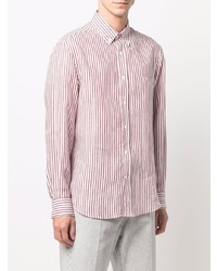 Brunello Cucinelli Stripe Print Linen Shirt