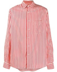 Ami Paris Striped Long Sleeved Shirt