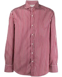 Brunello Cucinelli Striped Print Long Sleeve Shirt