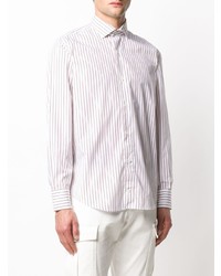 Eleventy Striped Spread Collar Shirt
