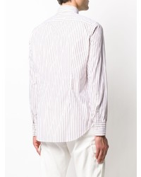 Eleventy Striped Spread Collar Shirt