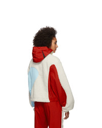 Reebok by Pyer Moss Off White And Red Collection 3 Hooded Windbreaker