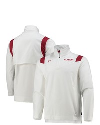 Nike White Alabama Crimson Tide 2021 Team Coach Quarter Zip Jacket At Nordstrom