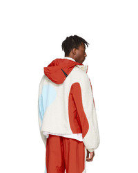 Reebok By Pyer Moss White And Red Collection 3 Nylon Windbreaker Jacket