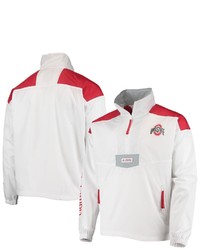 Columbia White Ohio State Buckeyes Santa Ana Anorak Quarter Zip Jacket
