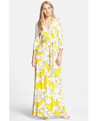 Diane von Furstenberg Abigail Floral Print Silk Wrap Dress