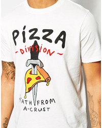 Lazy Oaf T Shirt With Pizza Death Print