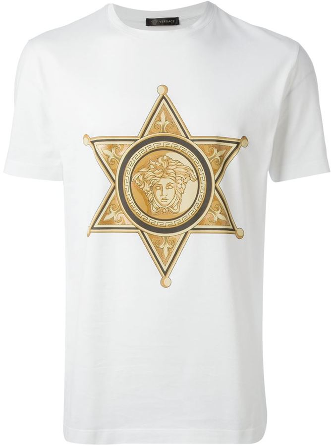 Versace Medusa Star Print T Shirt, $385 