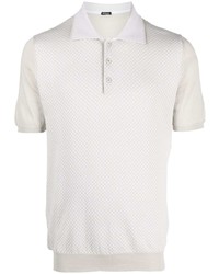 Kiton Diamond Pattern Cotton Polo Shirt
