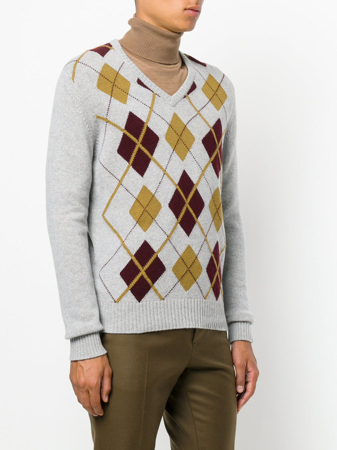 Pringle top argyle sweater