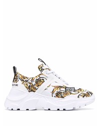 VERSACE JEANS COUTURE Baroque Print Lace Up Sneakers