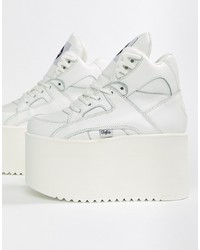 Buffalo Classic Extreme Flatform Trainers In White 01