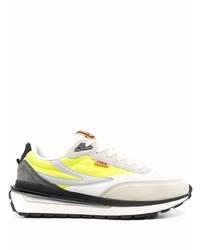Fila Colour Block Panelled Low Top Sneakers