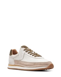 Clarks Craftrun Lace Up Sneaker In Off White Combi At Nordstrom