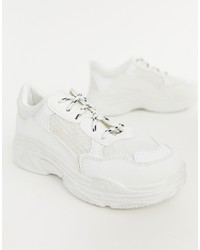 Public Desire Fiyah White Chunky Trainers