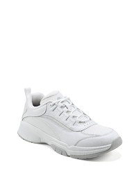 Easy Spirit Gallo Leather Walking Sneaker In White Leather Multi At Nordstrom
