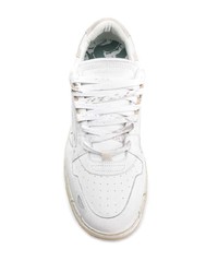 White Premiata Logo Low Top Sneakers