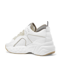 Acne Studios Manhattan Leather Suede And Mesh Sneakers