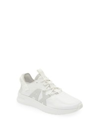 Armani Exchange Nylon Lycra Sneaker In Solid White At Nordstrom