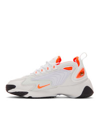 Nike Off White And Orange Zoom 2k Sneakers
