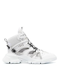 McQ Swallow Panelled High Top Sneakers