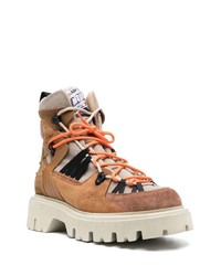 MSGM Panelled Lace Up Boots
