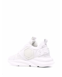 Philipp Plein Panelled Logo Embossed Chunky Leather Sneakers