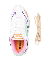 MSGM Panelled Low Top Sneakers