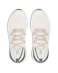 Brunello Cucinelli Perforated Knit Low Top Sneakers